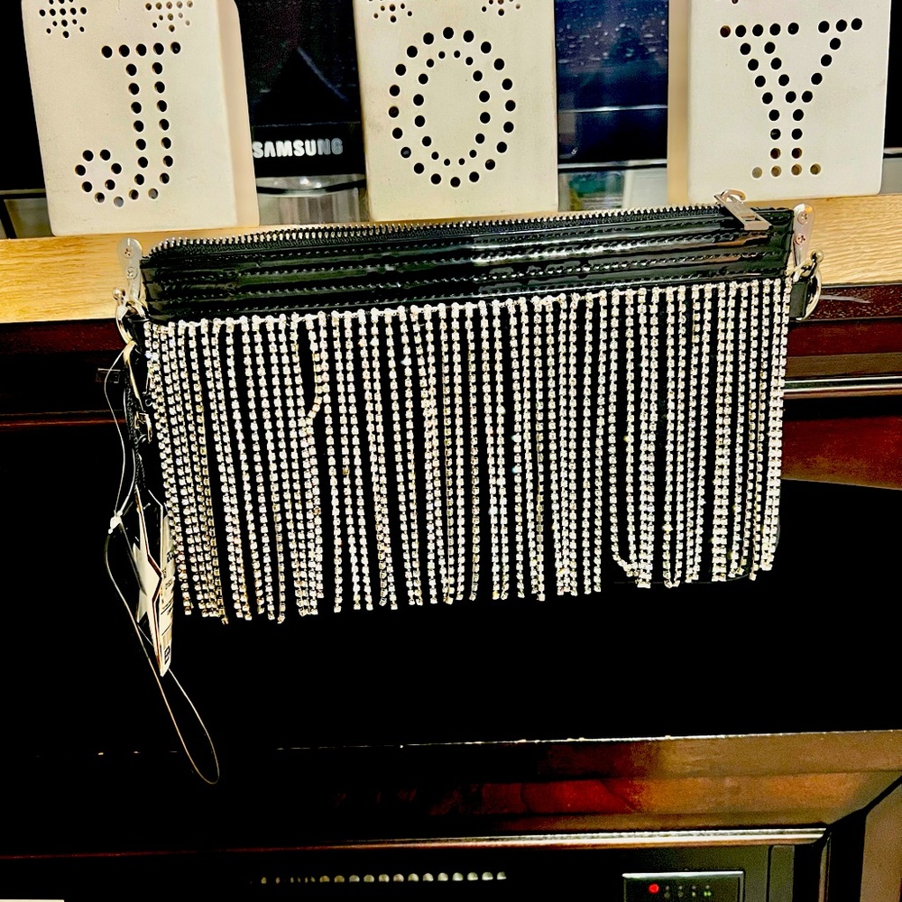 Bella Sera Rhinestone Chain Strap Crossbody/Clutch